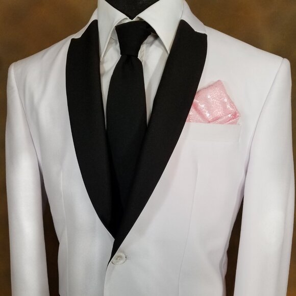 Men's Sequin Pre-Folded Pocket Square Insert - Light Pink - Picture 2 of 6